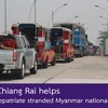 Thai authorities help stranded Myanmar workers return home 
