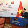 Deputy Foreign Minister Bui Thanh Son speaks at the signing ceremony of the Memorandum of Intent (MOI) on technical support for the identification of human remains between Vietnam and the US. (Photo courtesy of the USAID Vietnam)