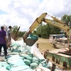 Ben Tre province repairs eroded riverbank section