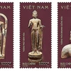 Stamps featuring ancient Oc Eo Culture issued