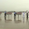 Repatriation ceremony for suspected remains of US serviceman
