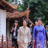 Wife of Japanese PM visits Temple of Literature, Vietnamese Women’s Museum