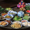 Traditional Tet food offerings to ancestors