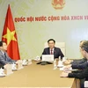 Top legislator holds phone talks with Lao counterpart