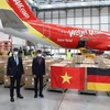 Vietjet Air flight transports relief goods from Germany to HCM City