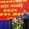 Party official meets voters in Tay Ninh 