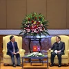 Top Lao legislator receives Vietnam-Laos Friendship Association delegation