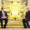 President welcomed by King of Cambodia