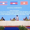 National Assemblies of Vietnam, Laos, Cambodia sign joint statement on summit mechanism