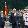President chairs official welcome ceremony for Kazakh counterpart