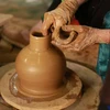 Shades of clay in Huong Canh ancient pottery village in Vinh Phuc