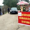 Close-up of quarantine control point In Son Loi commune