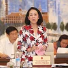 Jefa del Comité parlamentario de Asuntos Sociales, Truong Thi Mai, en la reunión (Fuentes: VNA)