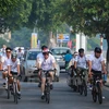 En Hanoi ciclismo contra comercio de cuerno de rinoceronte 