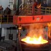 Compañía siderúrgica de Cao Bang finaliza primer lote del acero