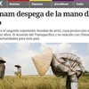 Prensa argentina resalta éxitos del sector agrícola vietnamita