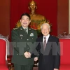 Secretario general del PCV recibe al ministro de Defensa de China