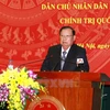 Presidente laosiano visita Academia Nacional de Política Ho Chi Minh