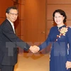 Presidenta del Parlamento de Vietnam recibe a saliente embajador de Japón