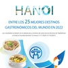 Hanoi entre los 25 mejores destinos gastronómicos del mundo en 2022