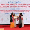 Aldea Infantil SOS Vietnam recibe Orden de Trabajo de primera categoría
