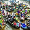 Mercado flotante – matiz único de zonas ribereñas en el Delta del Mekong
