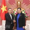Pide vicepresidenta del Parlamento de Vietnam impulsar nexos entre las agencias de noticias de su país y Laos 