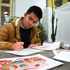 Pintor vietnamita se esfuerza por restaurar pinturas folclóricas tradicionales