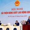 Preside primer ministro de Vietnam conferencia sobre productividad laboral nacional
