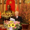 Máximo dirigente de Vietnam exhorta a construir un país más próspero y feliz con motivo del Año Nuevo Lunar 