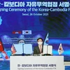 Corea del Sur rubrica acuerdos de libre comercio con Camboya y Filipinas