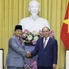 Presidente vietnamita recibe al ministro indonesio de Defensa 