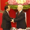 Secretario general del PCV recibe al vicepresidente de Laos 