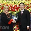 Presidente vietnamita dialoga con exmandataria chilena