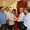 Máximo dirigente partidista se reúne con los votantes de Hanoi