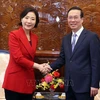  Presidente vietnamita recibe a embajadora saliente de Corea del Sur