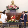 Canciller vietnamita recibe a presidenta del Senado belga