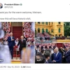 Presidente de EE.UU. resalta visita de Estado a Vietnam como momento histórico