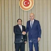 Primer ministro se reúne con titular de la Gran Asamblea Nacional de Turquía