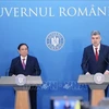Premieres de Vietnam y Rumania se reúnen con la prensa tras conversaciones
