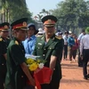 Inhumation des restes de soldats tombés au Cambodge et au Laos 