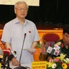 Le leader du PCV Nguyên Phu Trong à l’écoute des électeurs de Hanoi