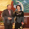 La présidente de l’AN du Vietnam rencontre le leader du Parti populaire révolutionnaire du Laos