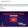 Félicitations au Vietnam pour sa qualification en Coupe du monde U-20 de la FIFA