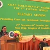 Le Vietnam présent à la 9e session plénière de l’Assemblée parlementaire asiatique
