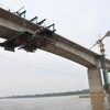 Nam Dinh : Mise en chantier du pont Thinh Long