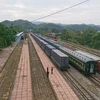 Un train transportant des marchandises de Jiangxi est arrivé à Hanoï
