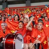 Football - ASIAD: La joie des supporters après la victoire du Vietnam contre la Syrie