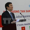 Le président Truong Tan Sang visite la zone économique exclusive Benjamin