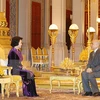 La présidente de l'AN vietnamienne rencontre le roi du Cambodge